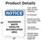 Signmission Hazardous Waste Satellite Accumulation OSHA Notice Sign, Aluminum, 12in W x 18in L, 2PK OS-2PACK-NS-A-1218-V-13338 - alternate 2